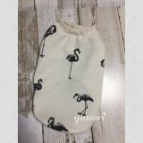 ミニ裏毛　フラミンゴ柄　サイズ限定