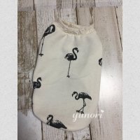 ミニ裏毛　フラミンゴ柄　サイズ限定